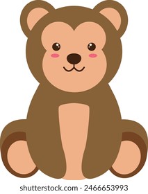 Cute Wildlife Diversity Character. Isolated Vector Illustration.
