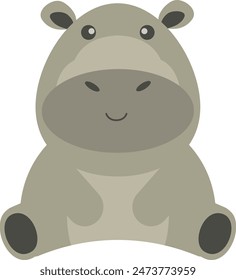Cute Wildlife Isolated on White Background. Vector Illustration in Flat Style.