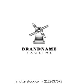 cute windmill logo template icon modern vector illustration