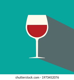 Cute wine glasss. Vector illustration