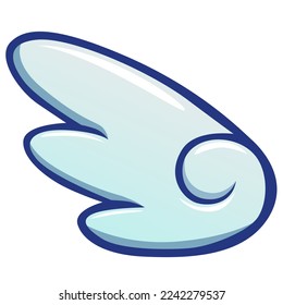 Cute Wing Emote Cartoon Vector Illustration