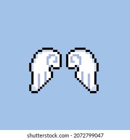 cute wing in pixel art style