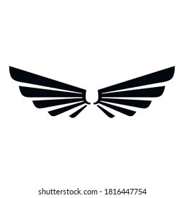 Icono de alas de corte. Ilustración simple del icono vectorial de las alas lindas para el diseño web aislado en fondo blanco