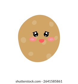 Cute, wink, lovely, sad, ask Potatoes expressions of cartoon illustrations. cute and adorable emoticons of fruits and vegetables style