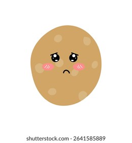 Cute, wink, lovely, sad, ask Potatoes expressions of cartoon illustrations. cute and adorable emoticons of fruits and vegetables style