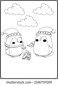 CUTE Winter Animals Coloring Pages