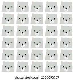 CUTE WINTER BEARS NORDIC DESIGN PATTERN TEXTURE BACKGROUND VECTOR