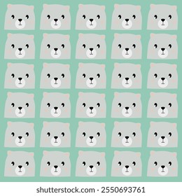 CUTE WINTER BEARS NORDIC DESIGN PATTERN TEXTURE BACKGROUND VECTOR