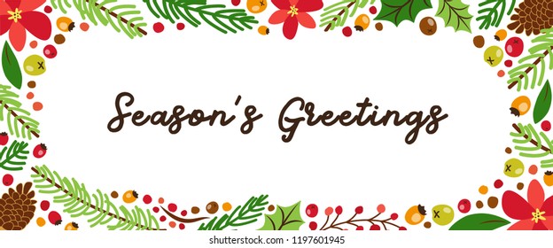 Cute Winter Botanical banner