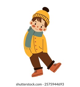 Cute Winter Child Illustration, Cute Winter Character