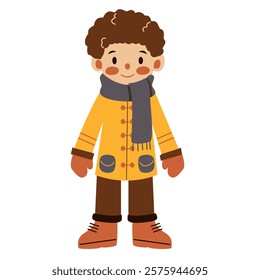 Cute Winter Child Illustration, Cute Winter Character