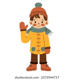 Cute Winter Child Illustration, Cute Winter Character