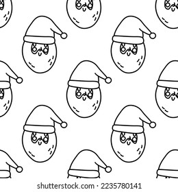 Cute winter Christmas ho ho ho pattern in doodle. Design for winter decoration interior, print posters, greeting card, business banner, wrapping. 