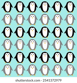 CUTE WINTER CHRISTMAS PENGUINS PATTERN