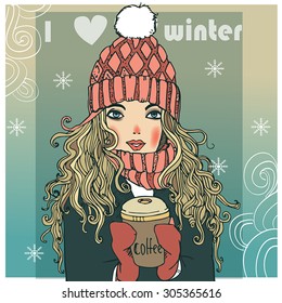 cute winter girl