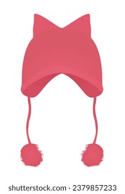 Un bonito sombrero de invierno. ilustración vectorial