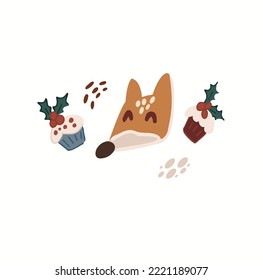 Cuidada colección de vacaciones de invierno. Tarjetas de Año Nuevo. Postales para Navidad. Tarjeta de Navidad con regalos