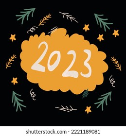 Kollektion für Winterferien. Neujahrskarten. Weihnachtskarten. Weihnachtskarte mit Geschenken