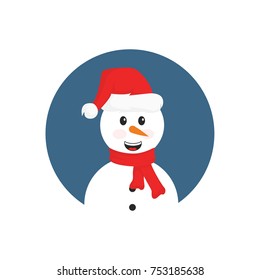 Cute winter holidays snowman vector with clothes