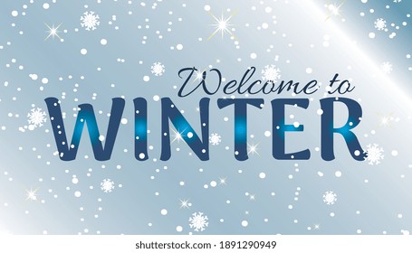 Cute winter landscape. welcome to Winter banner. Winter walk. Lovely houses in a snowy valley. Horizontal seamless landscape.