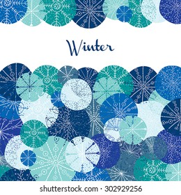 Cute winter postcard. Vector.