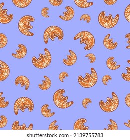 Cute winter seamless pattern, modern christmas style in vector. Cozy Christmas winter design for winter interior decoration, print posters, greeting cards, business banners, packaging.