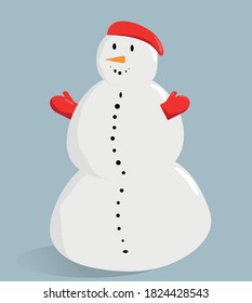 cute winter snowmen for design, posters, websites