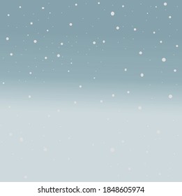 Cielo de nieve en invierno. Ilustración vectorial