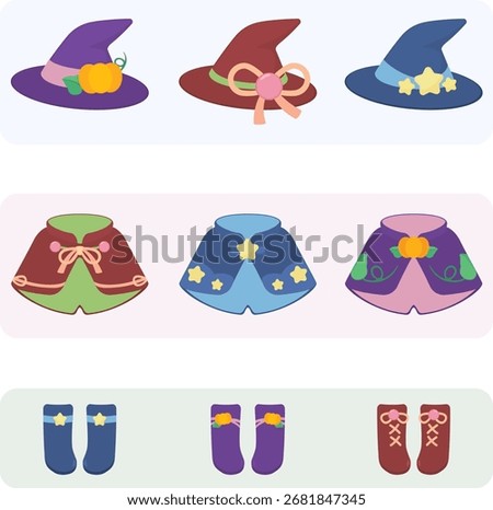 Cute Witch Costume Matching Game