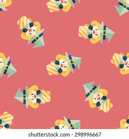 cute witch flat icon,eps10 seamless pattern background