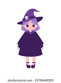 cute witch halloween vector illustration