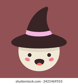 Cute witch kawaii style Halloween witch