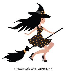 Cute witch vector illustration