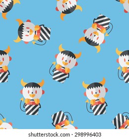 cute wizard flat icon,eps10 seamless pattern background
