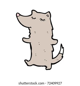 caricatura de lobo lindo