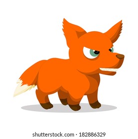 Cute wolf cartoon character