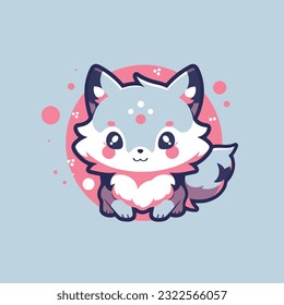 Cute wolf cartoon character cute animals