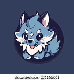 Cute wolf cartoon character cute animals