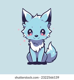 Cute wolf cartoon character cute animals