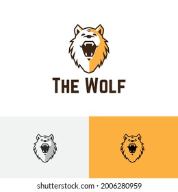 Cute Wolf Head Wild Wildlife Predator Logo