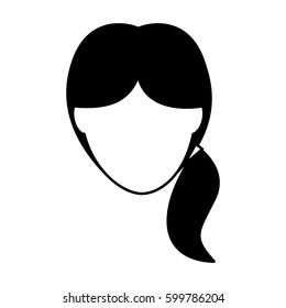 cute woman avatar character vector illustration design