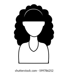 cute woman avatar character vector illustration design