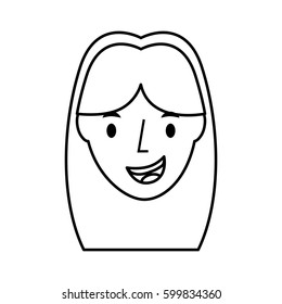 cute woman avatar character vector illustration design