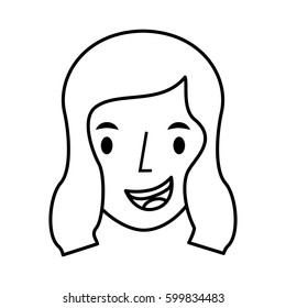 cute woman avatar character vector illustration design