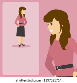 Cute woman cartoon