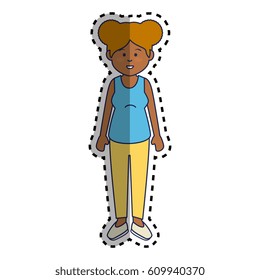 cute woman ethnicity character
