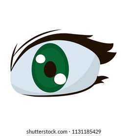 cute woman eye with eyelashes design