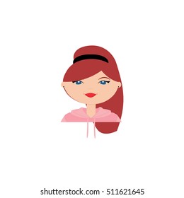 Cute woman face
