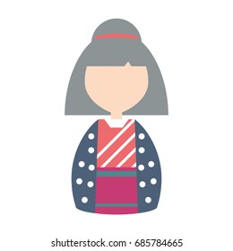 Cute woman japanese cartoon