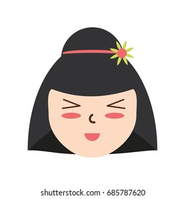 Cute woman japanese cartoon